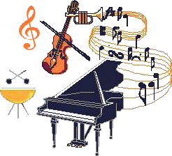 Graphic of musical instruments